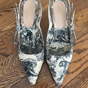 Dior Toile de Jouy  size 7, 70 mm heel